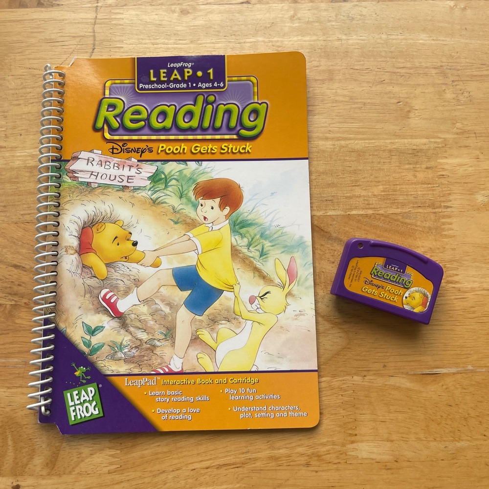 LeapFrog LeapPad Leap 1 Disney Pooh Gets Stuck Book and Cartridge Set 30032